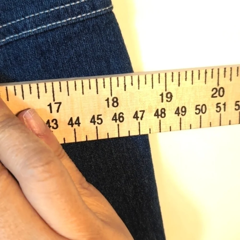 Wide Leg Blue Denim Jeans 3XL Plus Size High Rise Curvy Fit